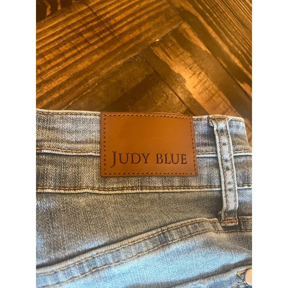 Judy Blue Wide Leg Crop Jeans Stretch Denim Women 9/29 JB88616 Summer Preppy